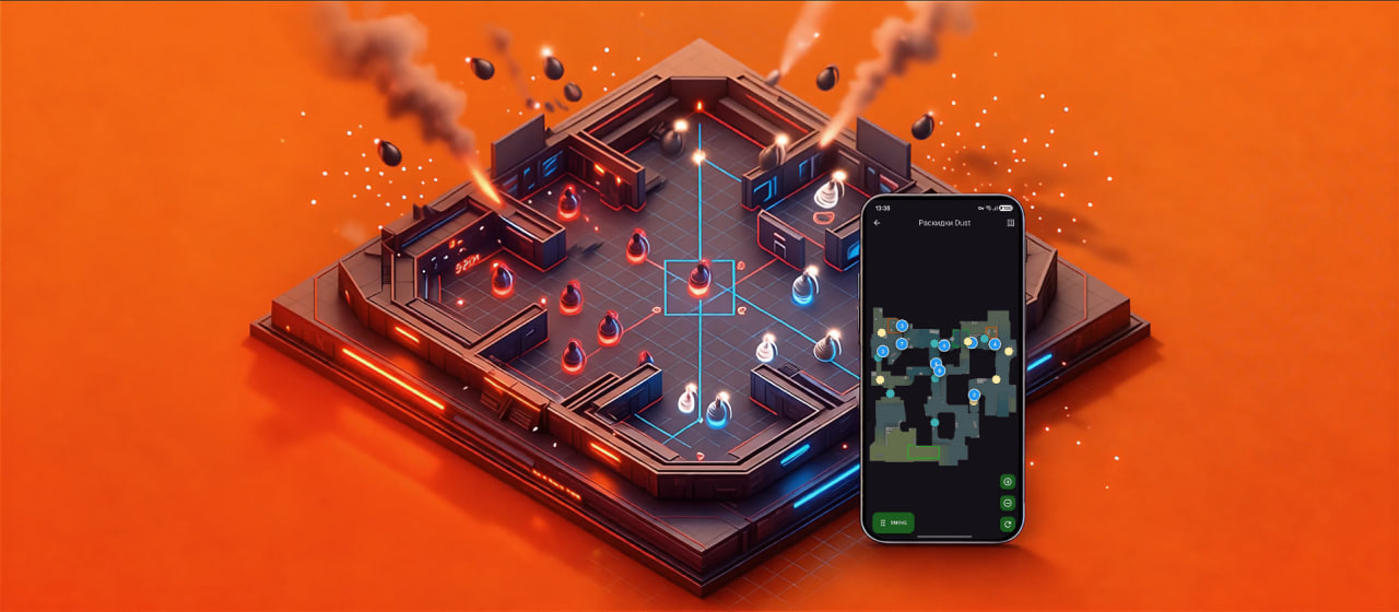 Раскидки дымов для CS2 на карте Dust2